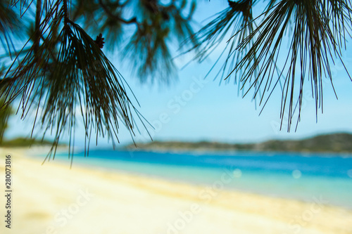 beautiful nature by the sea in greece background