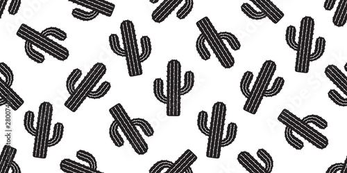 cactus seamless pattern vector Desert botanica flower summer garden plant scarf isolated repeat wallpaper tile background illustration doodle design