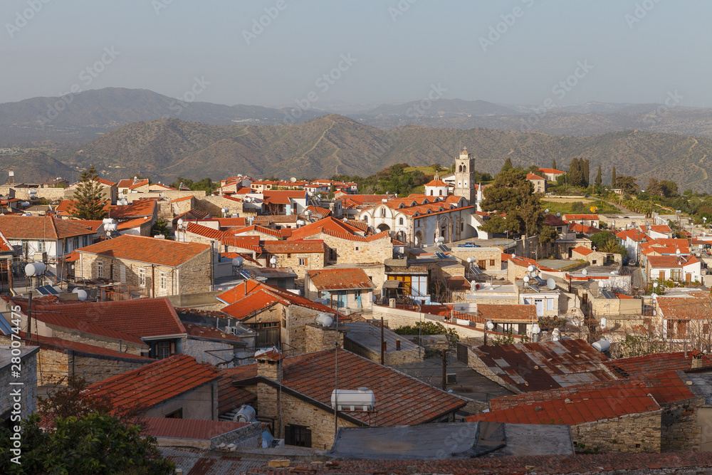 Paniramic view of Pano Lefkara village in Larnaca district, Cyprus.