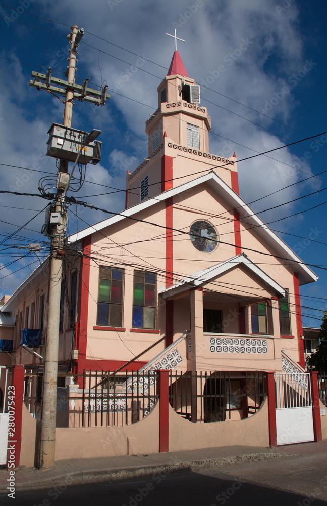 Obraz premium Immanuel baptist church in San Louis on the island San Andres in Colombia