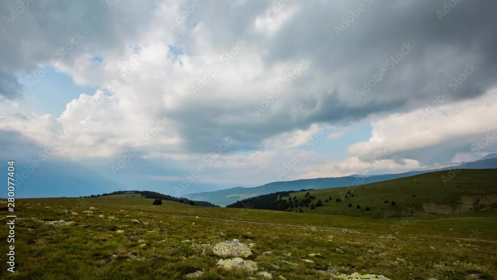 Clouds passing over La Cerdanya valley in the Pyrenees mountains timelapse Clouds passing over La Cerdanya valley in the Pyrenees mountains timelapse