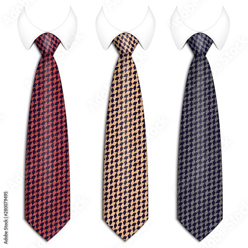 Canvas Print A set of ties for men s suits