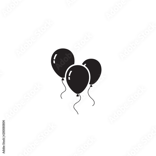 Balloons icon isolated on white background.