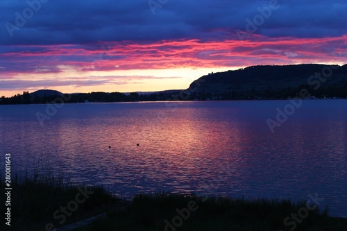sunset over lake © Vera
