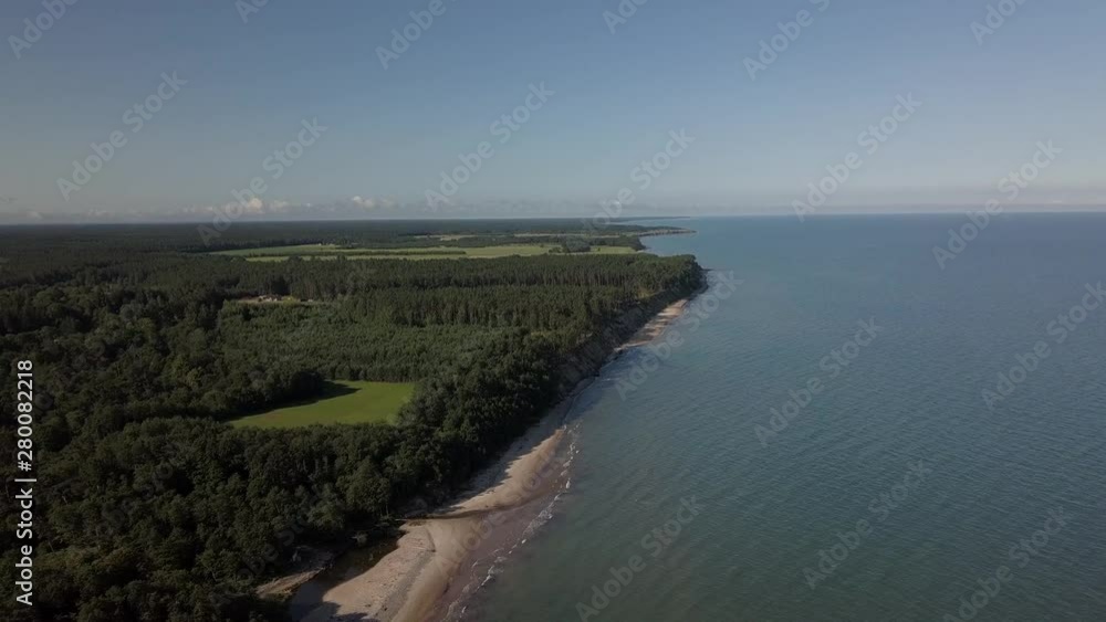 Aerial view of coastline Jurkalne, Baltic sea, Latvia Aerial view of coastline Jurkalne, Baltic sea, Latvia