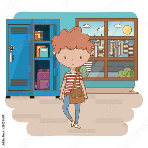 Teenager boy cartoon design vector illustrator