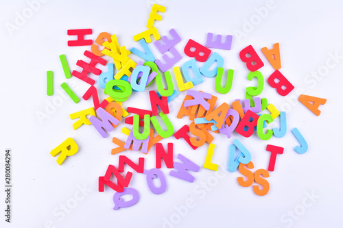 Fototapeta Naklejka Na Ścianę i Meble -  Colorful alphabet isolated on the white background