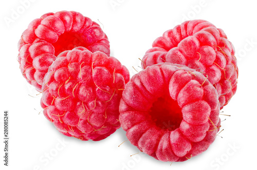 Raspberry on a white isolated background