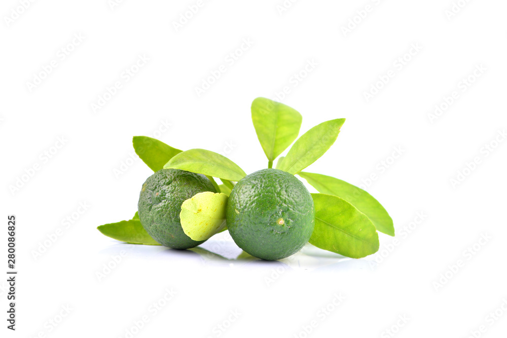 Calamansi on white background Calamansi on white background