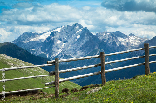 Alpine landscape in the Dolomites, Italy.