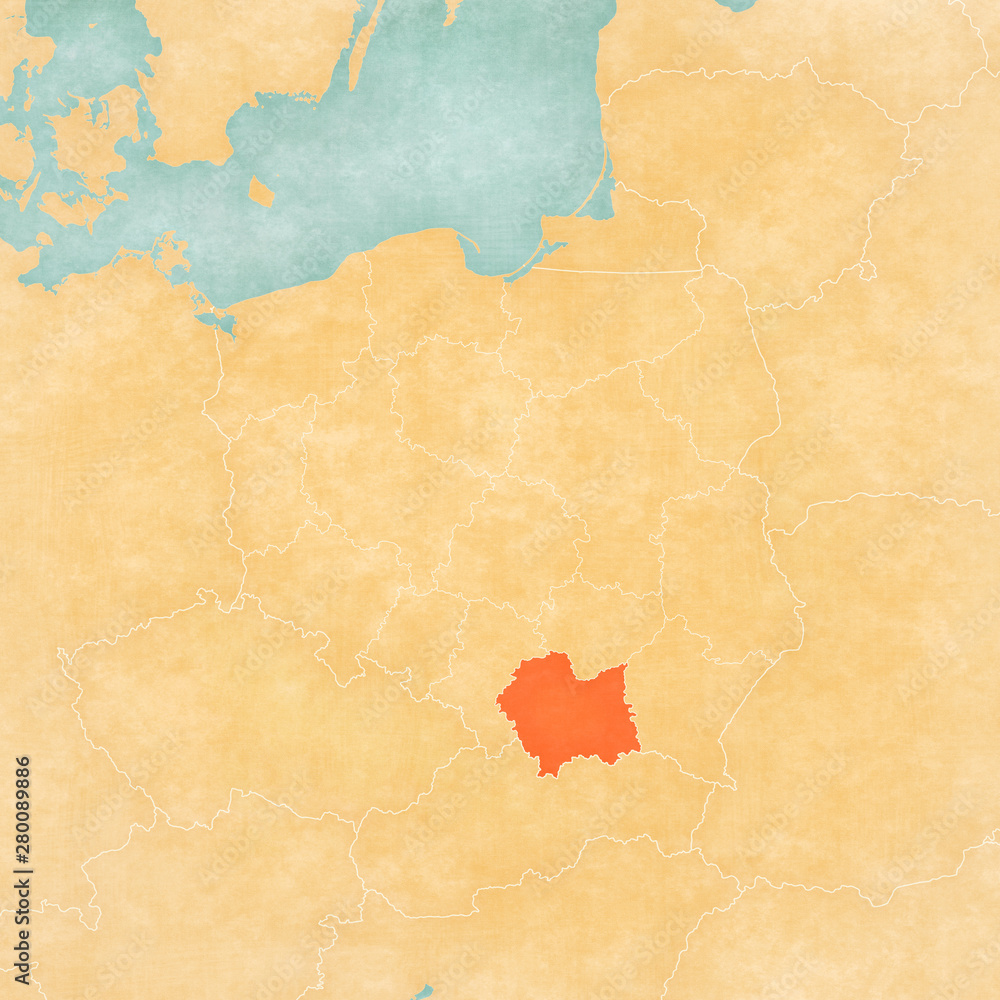 Map of Poland - Lesser Poland