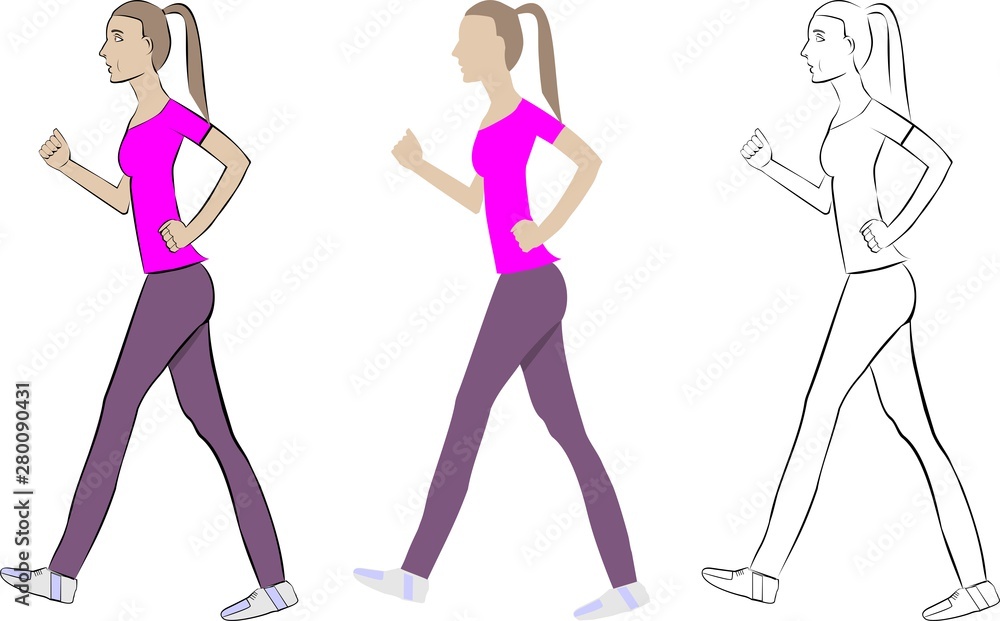 Fototapeta premium Woman exercising vector design element for websites, blogs, advertisements, magazine, articles, flyers, posters, backgrounds, business cards, logo, and tri-folds