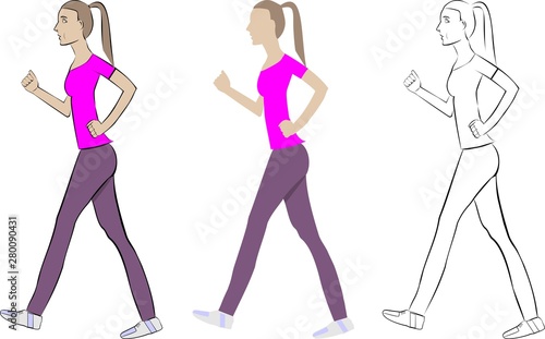 Woman exercising vector design element for websites, blogs, advertisements, magazine, articles, flyers, posters, backgrounds, business cards, logo, and tri-folds 