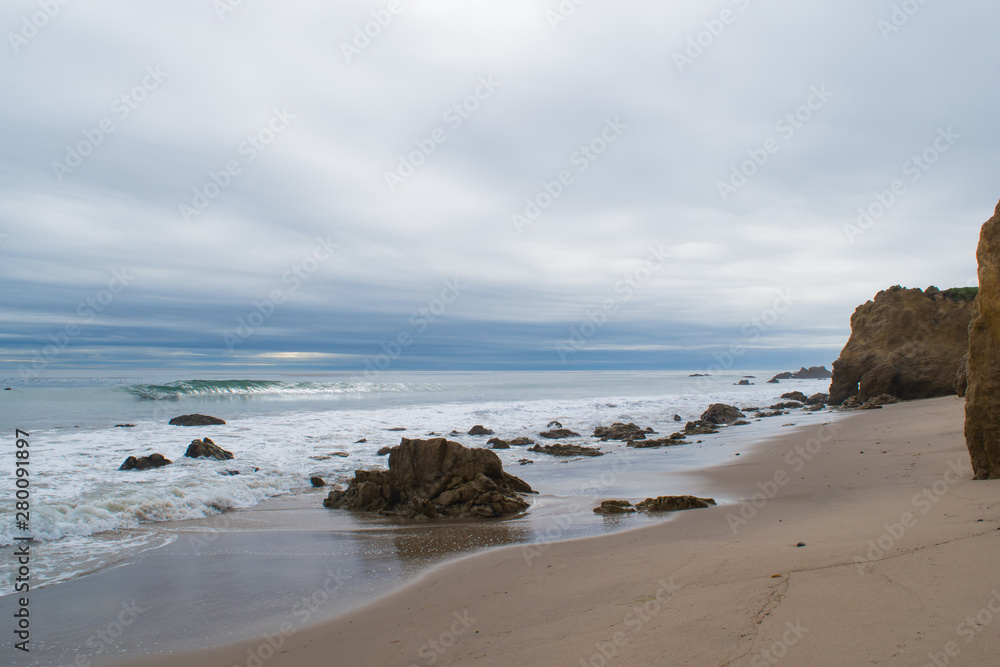 cloudy day at the beach