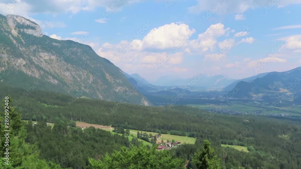 Aerial view above Inntal Valley and begin of Zillertal Valley in Tirol Austria. Aerial view above Inntal Valley and begin of Zillertal Valley in Tirol Austria.