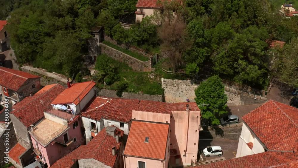 View at old town of Rivello in Italy View at old town of Rivello in Italy