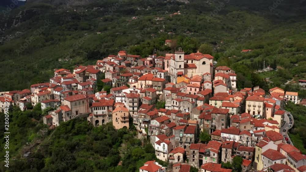 View at old town of Rivello in Italy View at old town of Rivello in Italy