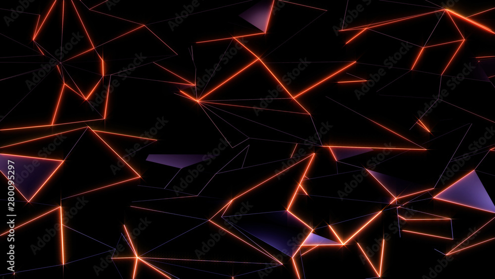 3D rendering background of abstract geometric triangles 3D rendering background of abstract geometric triangles