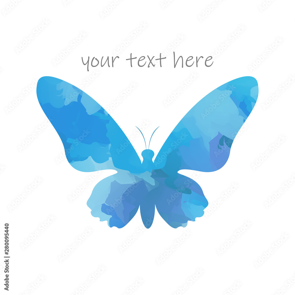Watercolor butterfly isolated on white background, logo design. Watercolor butterfly isolated on white background, logo design.