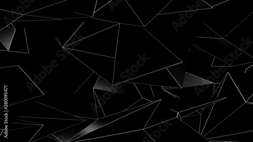 3D rendering background of abstract geometric triangles