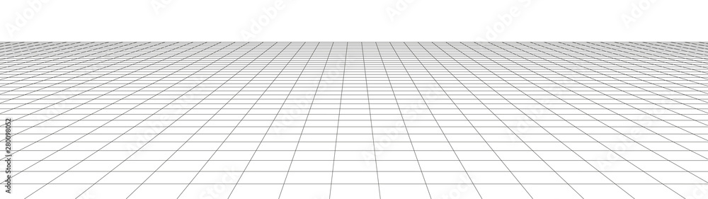 Vector perspective grid. Detailed lines on white background. Widescreen illustration. Vector perspective grid. Detailed lines on white background. Widescreen illustration.