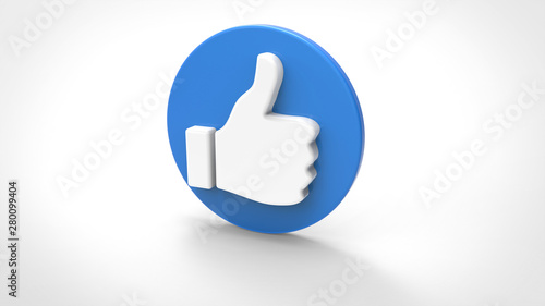 like icon 3d rendering isolated - Stock image