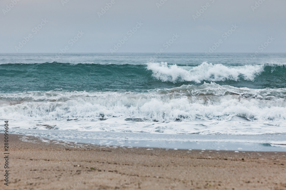 Waves in a bay, Northern Spain