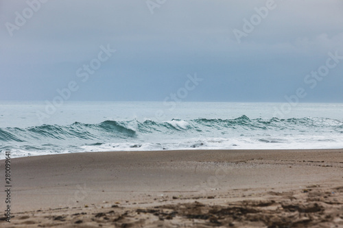 Waves in a bay  Northern Spain