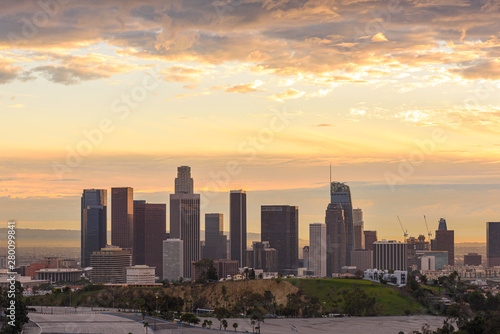 Downtown Los Angeles  skyline at sunset © chones