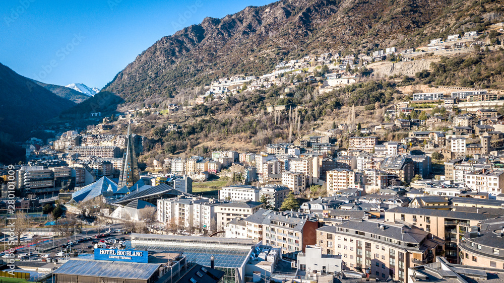 Obraz premium Andorra la Vella city view