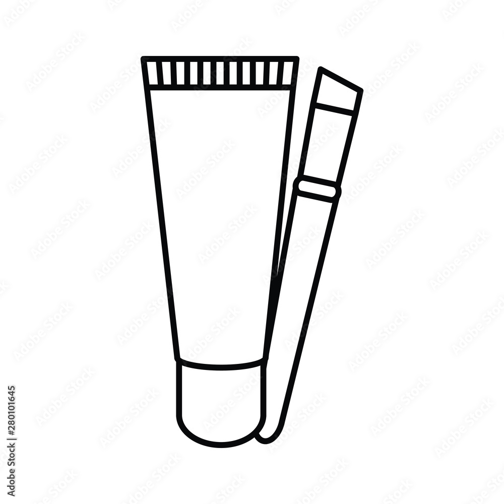 make up brush and bright drawing make up brush and bright drawing