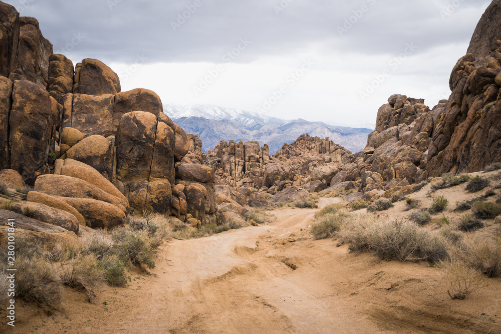 Beautiful scenery in Alabama Hills in California, United States