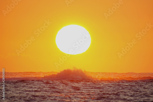 Sunrise over Water at the Cantabrian Coast photo