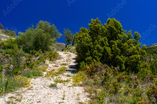 gruntowa droga koło Alicante w Hiszpanii