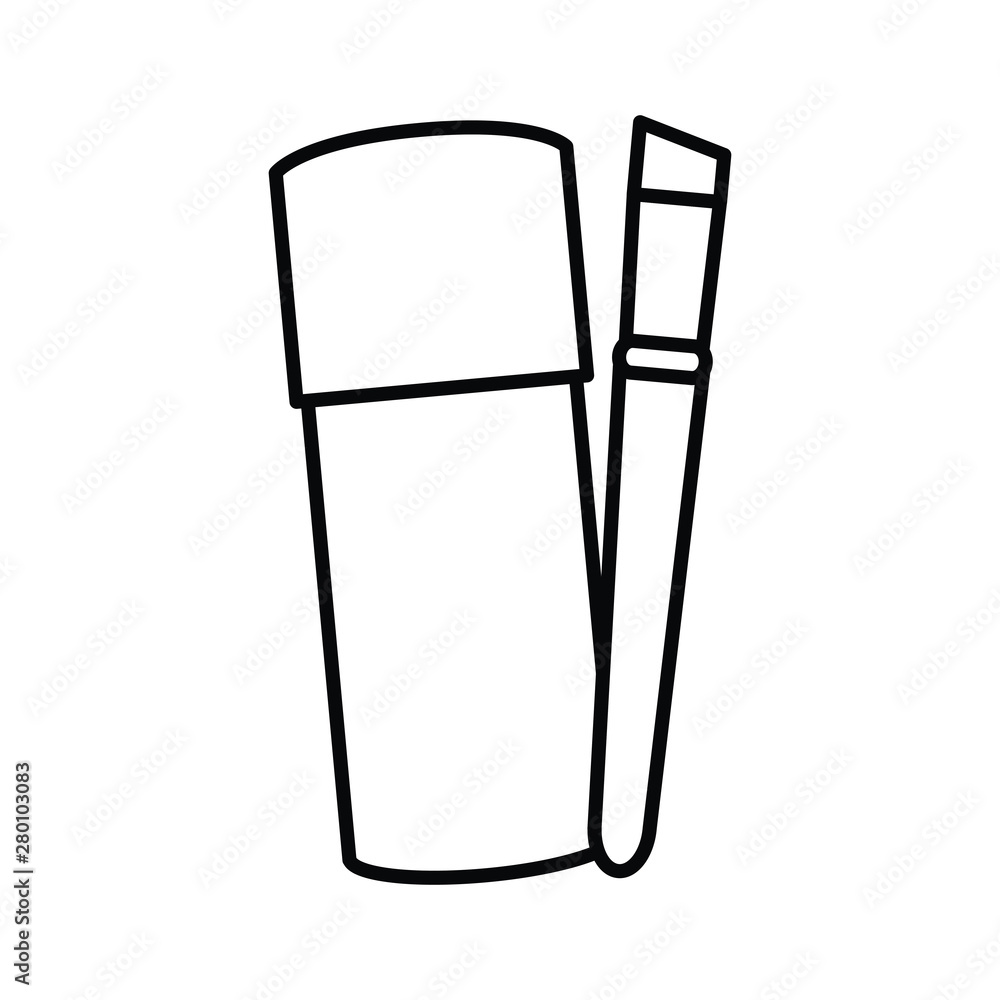 bottle of make up with brush bottle of make up with brush