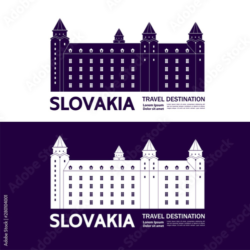 Slovakia travel destination grand vector illustration.