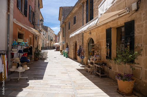 historical center of the old medieval town of Alcudia, Mallorca photo