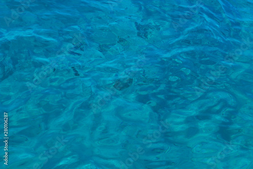 simple background of swimming pool blue water surface 