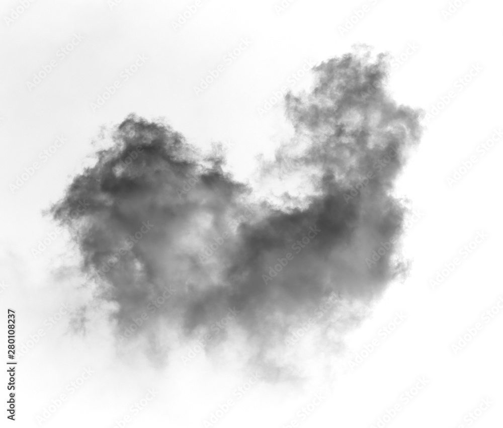 Black smoke on a white background Black smoke on a white background