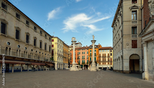Vicenza  Italy. View of Piazza dei Signori in Vicenza  Italy on September 5  2016. Vicenza is located at the northeast of Italy  where is also listed as a World Heritage Site.