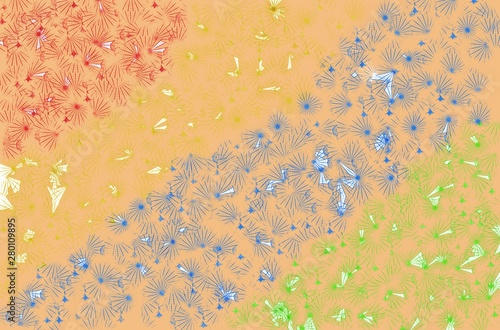 abstract background with flowers color paint wallpaper 