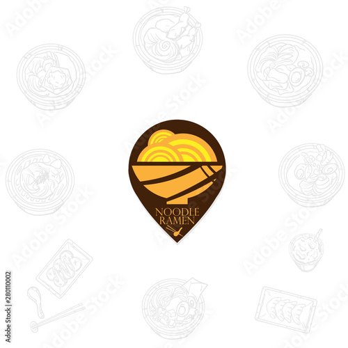 noodle ramen icon logo graphic restaurant