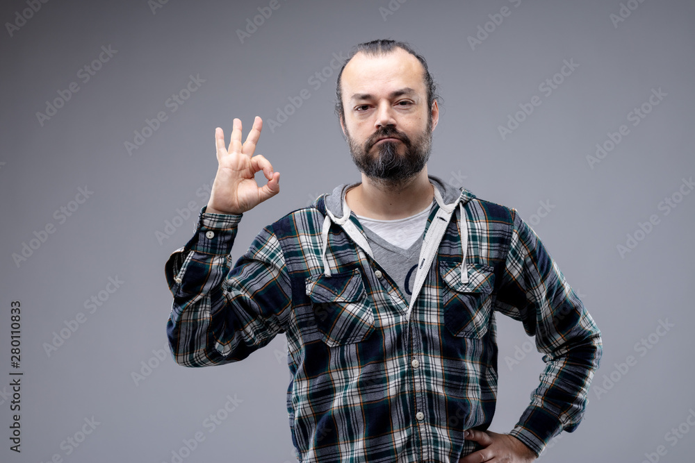 Man giving a gesture of perfection Man giving a gesture of perfection