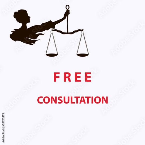 Themis Goddess - icon - Free consultation - isolated on white background - vector. Legal advice