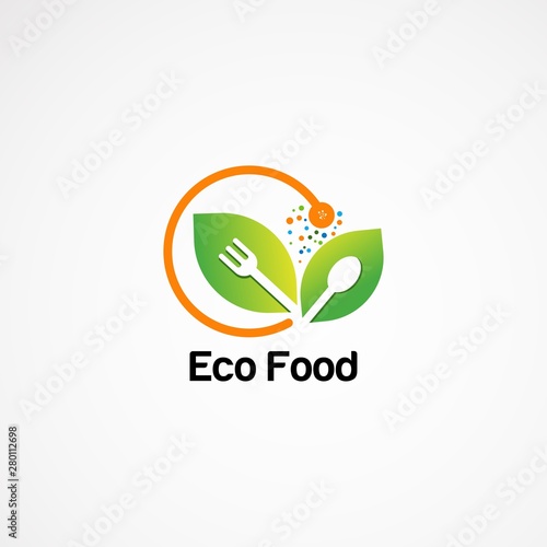 eco food logo designs concept with modern touch for company