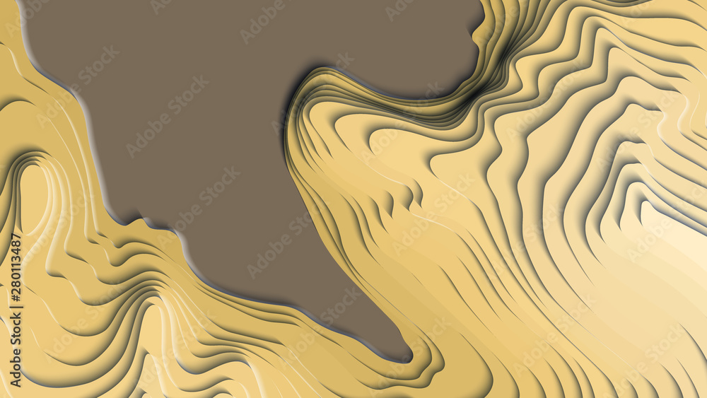 Fototapeta Mountain hiking. Map line of topography. Vector abstract topographic map concept with space for your copy. 3D Cartography concep background. Map mockup infographics. Sale background. Wavy backdrop