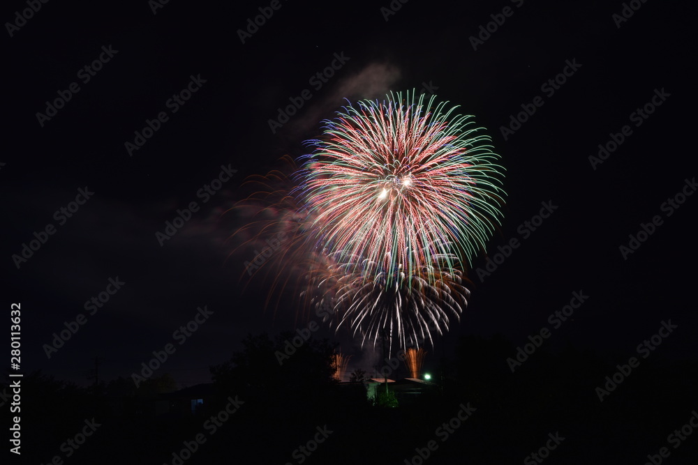 Fireworks competition in Omagari city, Japan