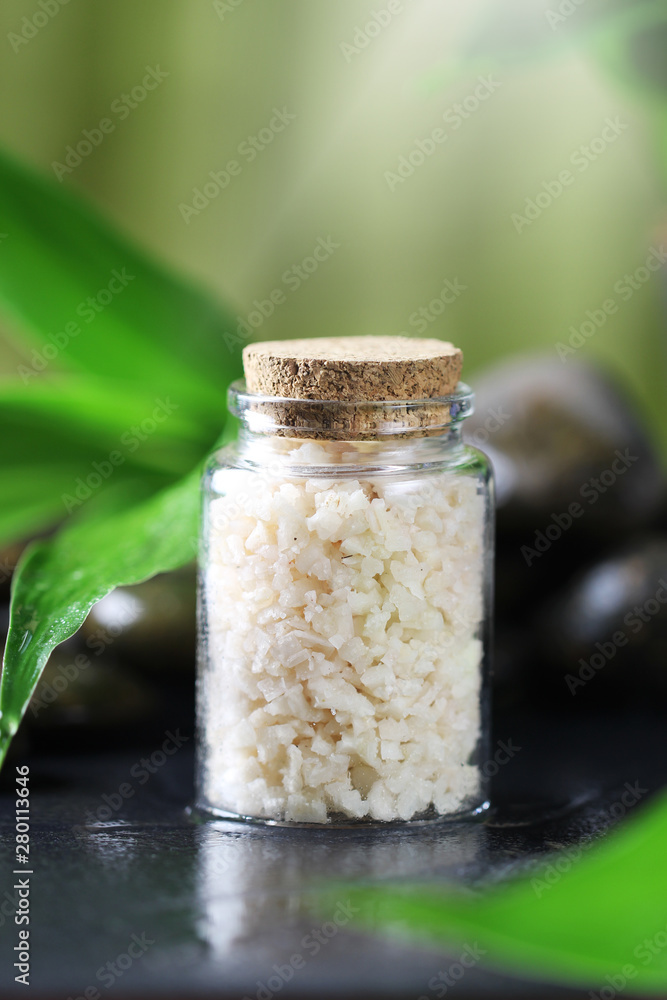 Close up salt for skincare and spa concept background. Close up salt for skincare and spa concept background.