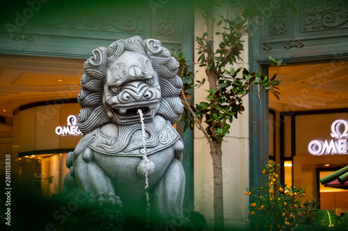 chinese lion statue