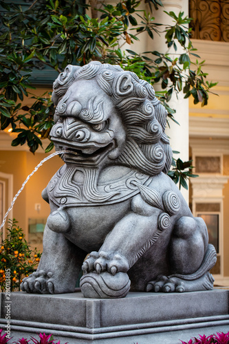 chinese lion statue